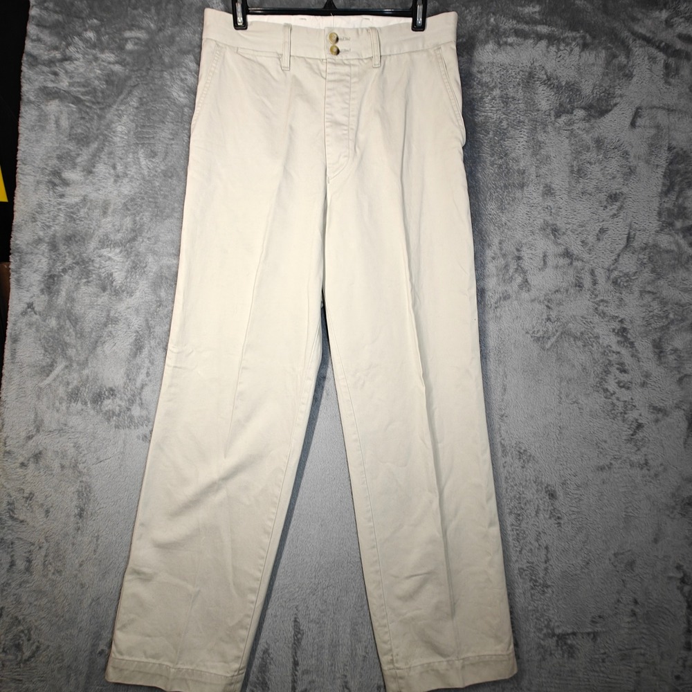80s Vintage Levis Regulation Chino Mens 32x34 fits 31x30 Beige Pleated High Rise
